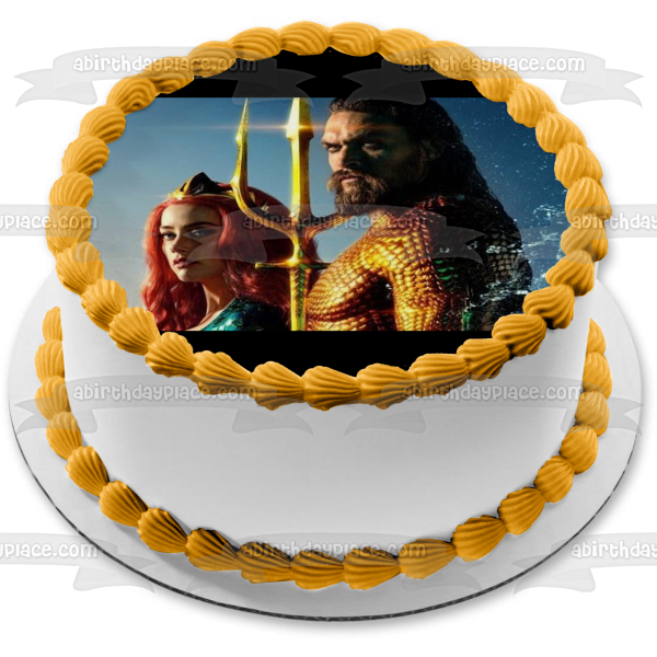 DC Comics Aquaman Arthur Curry Mera - Decoración comestible para tarta, imagen ABPID00061 