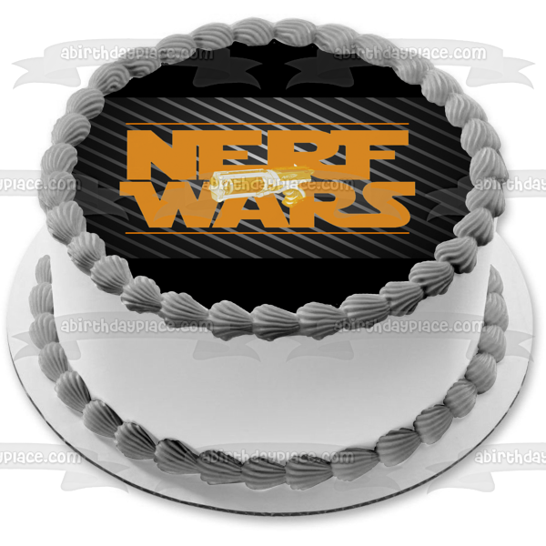 NERF Wars NERF Gun Battle Event Edible Cake Topper Image ABPID00071