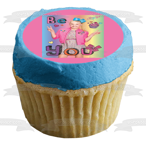 Jo Jo Siwa Be You Cupcakes Corazones Adorno comestible para tarta Imagen ABPID00195 