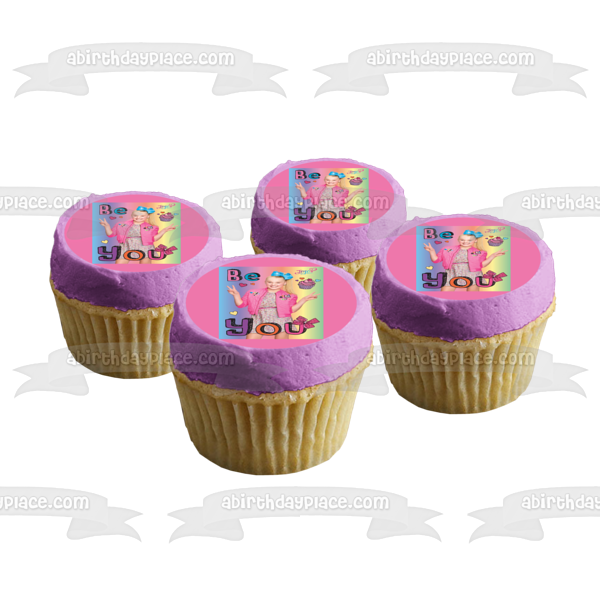 Jo Jo Siwa Be You Cupcakes Corazones Adorno comestible para tarta Imagen ABPID00195 