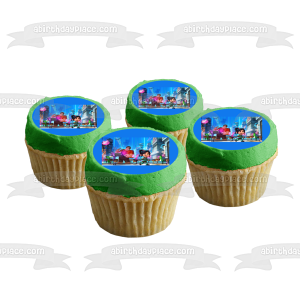 Wreck-It-Wralph 2 Ralph rompe Internet Vanellope Von Shweetz Imagen comestible para decoración de tarta ABPID00233 