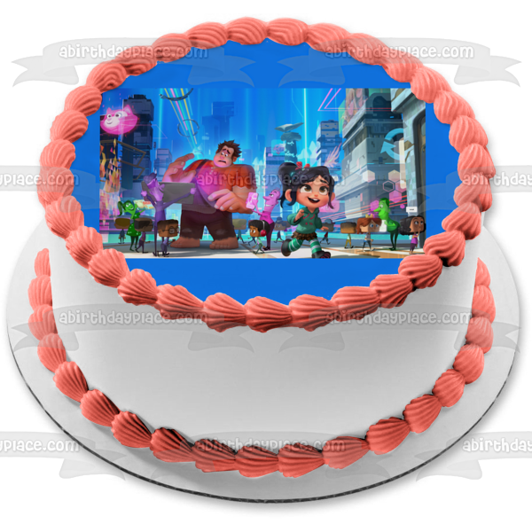 Wreck-It-Wralph 2 Ralph rompe Internet Vanellope Von Shweetz Imagen comestible para decoración de tarta ABPID00233 