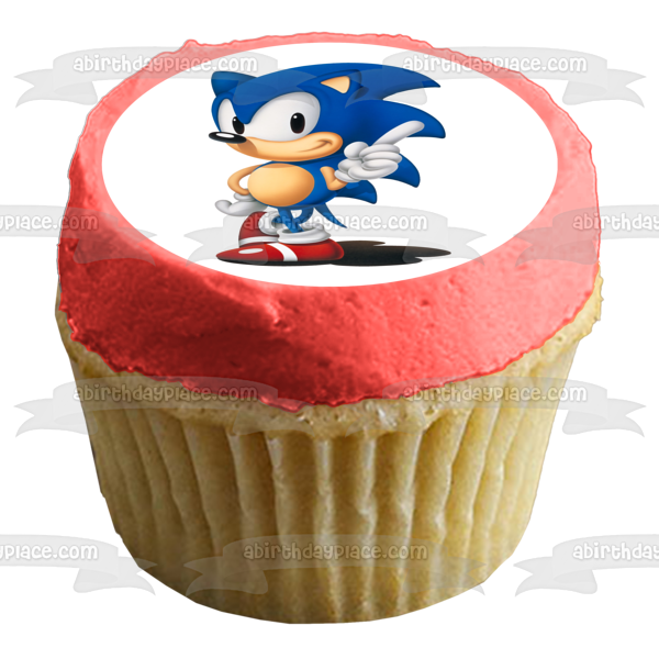 Sonic the Hedgehog - Adorno comestible para tarta con el dedo señalador, imagen ABPID00300 