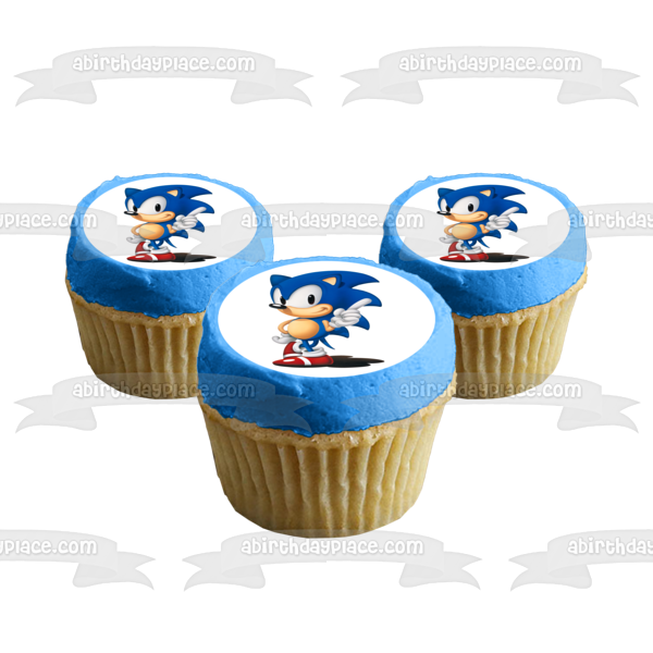 Sonic the Hedgehog - Adorno comestible para tarta con el dedo señalador, imagen ABPID00300 