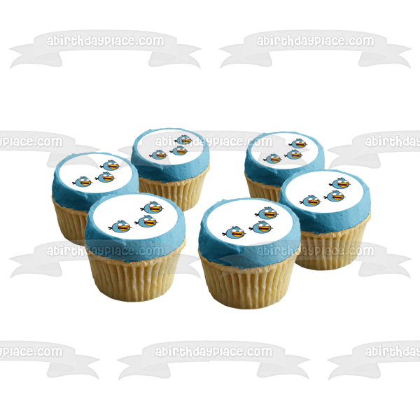 Angry Birds Blue Birds Flying Edible Cake Topper Image ABPID00341