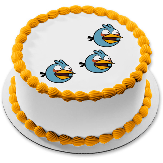 Angry Birds Blue Birds Flying Edible Cake Topper Image ABPID00341