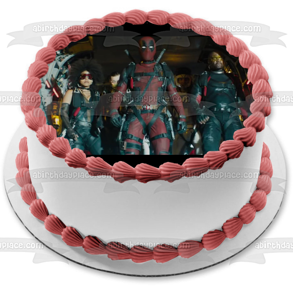 Marvel Deadpool 2 Domino Bedlam - Decoración comestible para tarta, imagen ABPID00329 