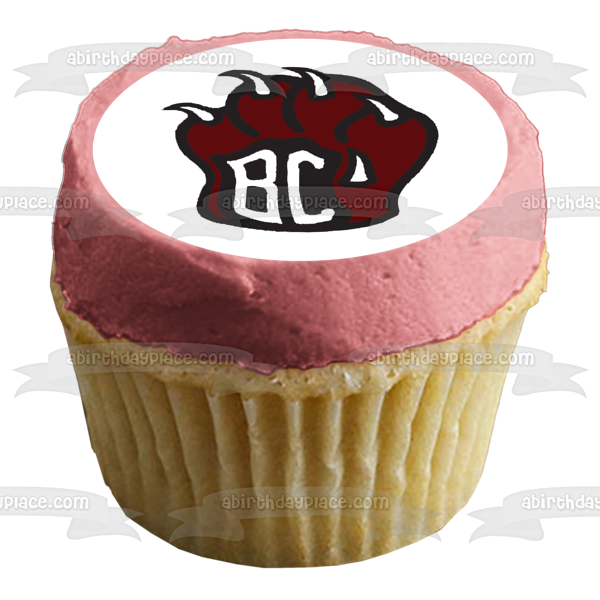 Imagen comestible para decoración de tarta con el logotipo de Brookland Cayce High School Bearcats ABPID00370 