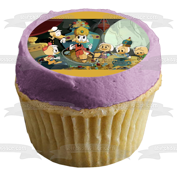 Ducktails Scrooge McDuck Huey Dewey y Louie Duck Imagen comestible para decoración de tarta ABPID00454 