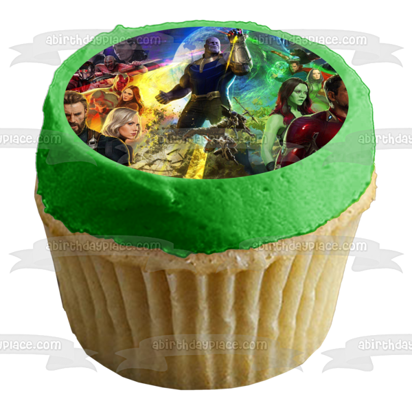 Infinity War Iron Man Thor Hulk Edible Cake Topper Image ABPID00438