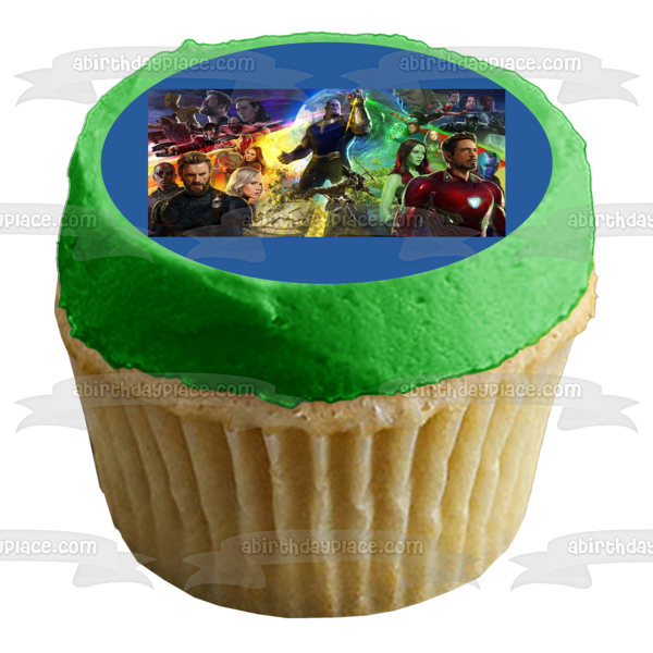 Infinity War Iron Man Thor Hulk Edible Cake Topper Image ABPID00438