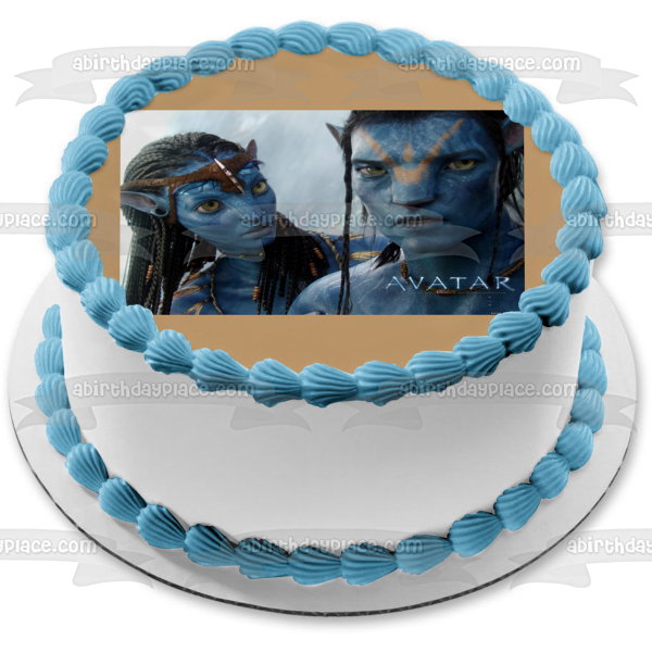 Avatar Movie Neytiri and Jake Sully Edible Cake Topper Image ABPID00495