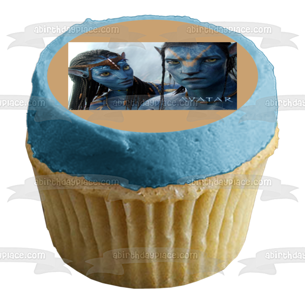 Avatar Movie Neytiri and Jake Sully Edible Cake Topper Image ABPID00495