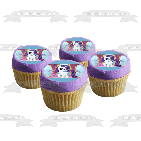 My Little Pony Rarity Edible Cake Topper Image ABPID00513