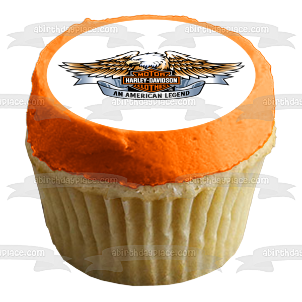 Imagen comestible para decoración de tarta Harley-Davidson Eagle an American Legend ABPID00517 