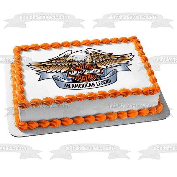 Imagen comestible para decoración de tarta Harley-Davidson Eagle an American Legend ABPID00517 