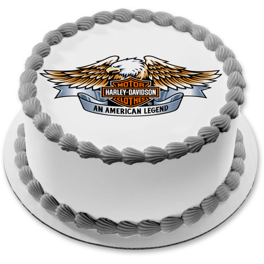 Imagen comestible para decoración de tarta Harley-Davidson Eagle an American Legend ABPID00517 