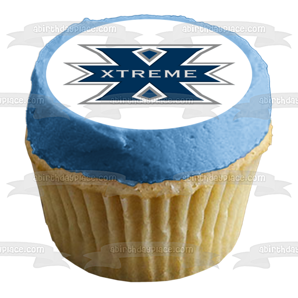 Xavier University Musketeers Football Logo Edible Cake Topper Image ABPID00567