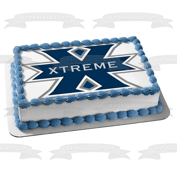 Xavier University Musketeers Football Logo Edible Cake Topper Image ABPID00567