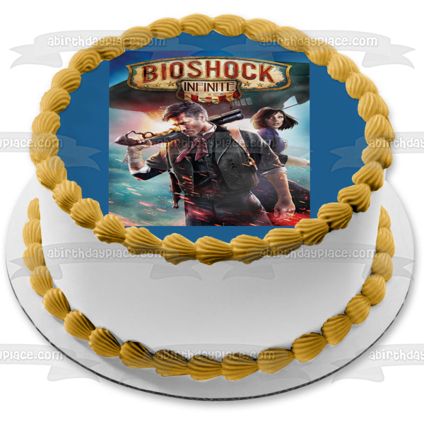 Bioshock Infinite Booker Dewitt Elizabeth Edible Cake Topper Image ABPID00613