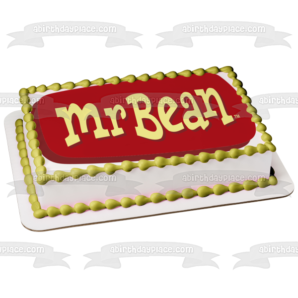 Mr Bean Logo Animated Edible Cake Topper Image ABPID00618