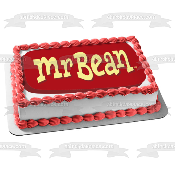 Mr Bean Logo Animated Edible Cake Topper Image ABPID00618