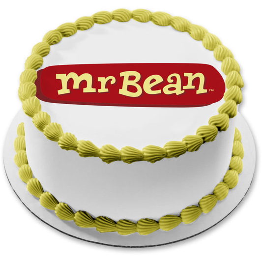 Mr Bean Logo Animated Edible Cake Topper Image ABPID00618