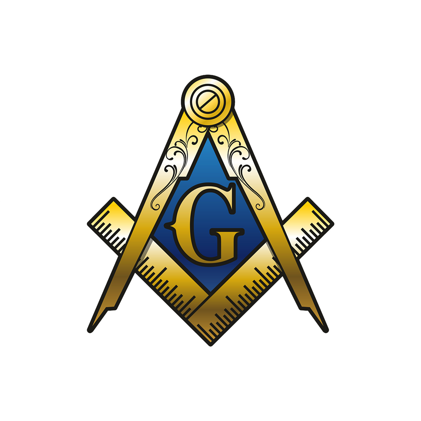 Mason Logo Masonic Lodge Square and Compass Freemasonry Edible Cake Topper Image ABPID55094