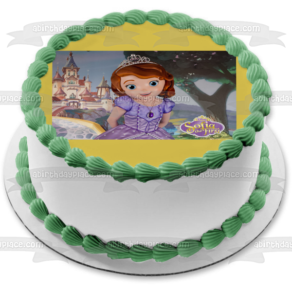 Sofia the First Princess Castle Edible Cake Topper Image ABPID00645