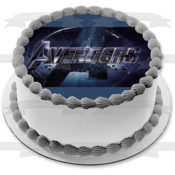 Imagen comestible para decoración de tarta con el logotipo de Avengers Endgame ABPID00683 