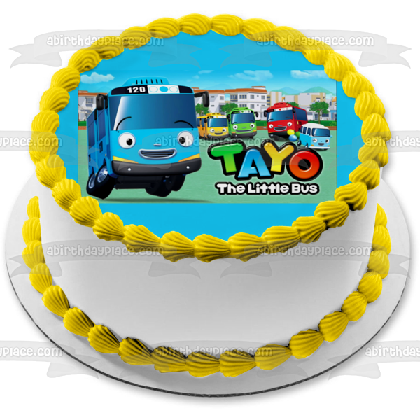 Tayo el pequeño autobús 120 adorno comestible para tarta imagen ABPID00725 