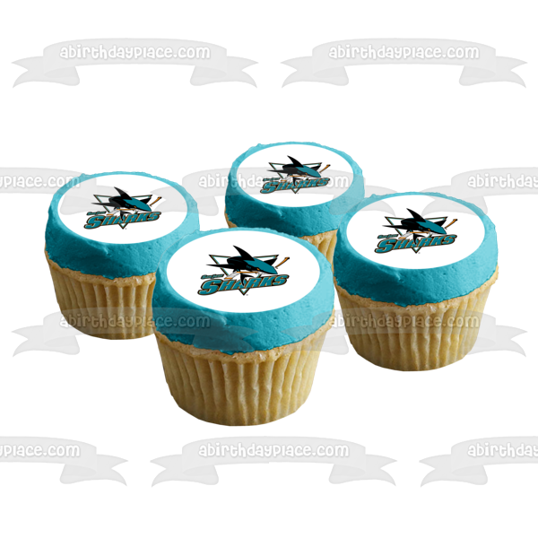 San Jose Sharks Ice Hockey Team Logo Edible Cake Topper Image ABPID00740