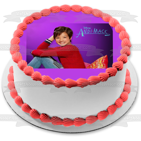 Andi Mack Purple Wall Background Edible Cake Topper Image ABPID00769