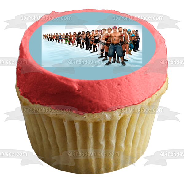 WWE profesional lucha libre deportes grupo grande comestible decoración para tarta imagen ABPID00786 