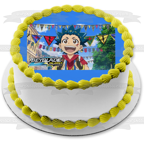 Beyblade Burst Evolution Valt Aoi Edible Cake Topper Image ABPID00804