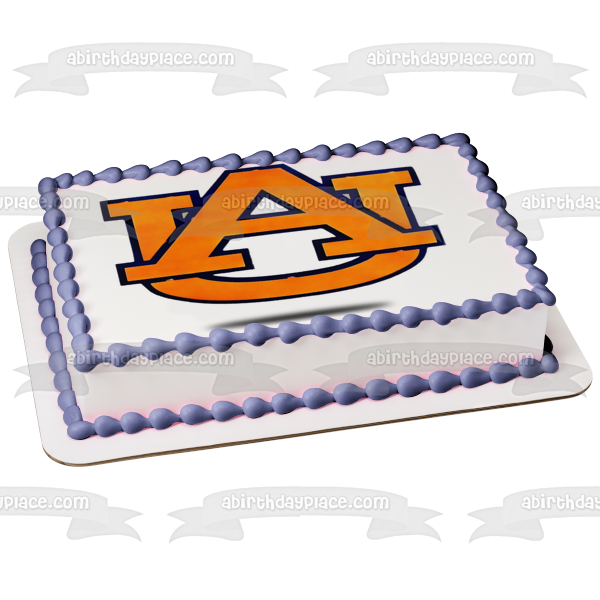 Auburn University Logo NCAA Edible Cake Topper Image ABPID00791