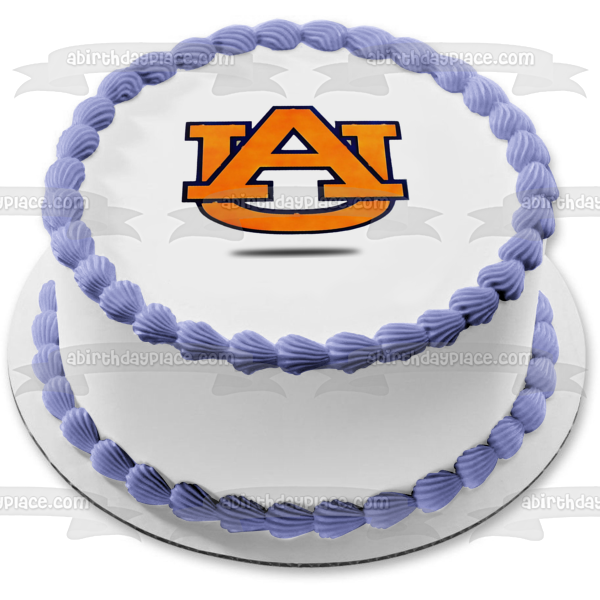 Auburn University Logo NCAA Edible Cake Topper Image ABPID00791