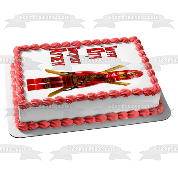 LEGO Ninjago Kai Red Ninja Edible Cake Topper Image ABPID00792