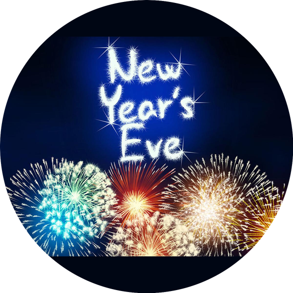 New Year's Eve Fireworks Edible Cake Topper Image ABPID55140