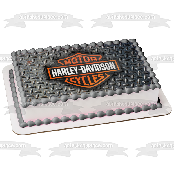 Imagen comestible para decoración de tarta con el logotipo de Harley-Davidson Motor Cycles ABPID03669 