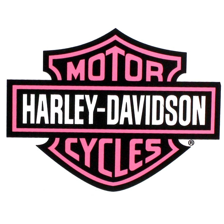 Adorno comestible para tarta con logotipo rosa de Harley-Davidson Motor Cycles, imagen ABPID55161 