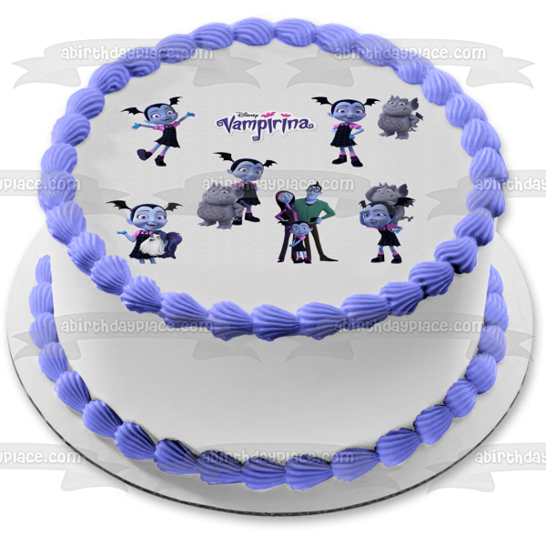 Disney Vampirina Gregoria Oxana Hauntley Boris Hauntley Decoración comestible para tarta imagen ABPID15390 