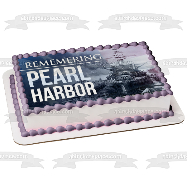 Remembering Pearl Harbor Large Naval Ship Edible Cake Topper Image ABPID55158