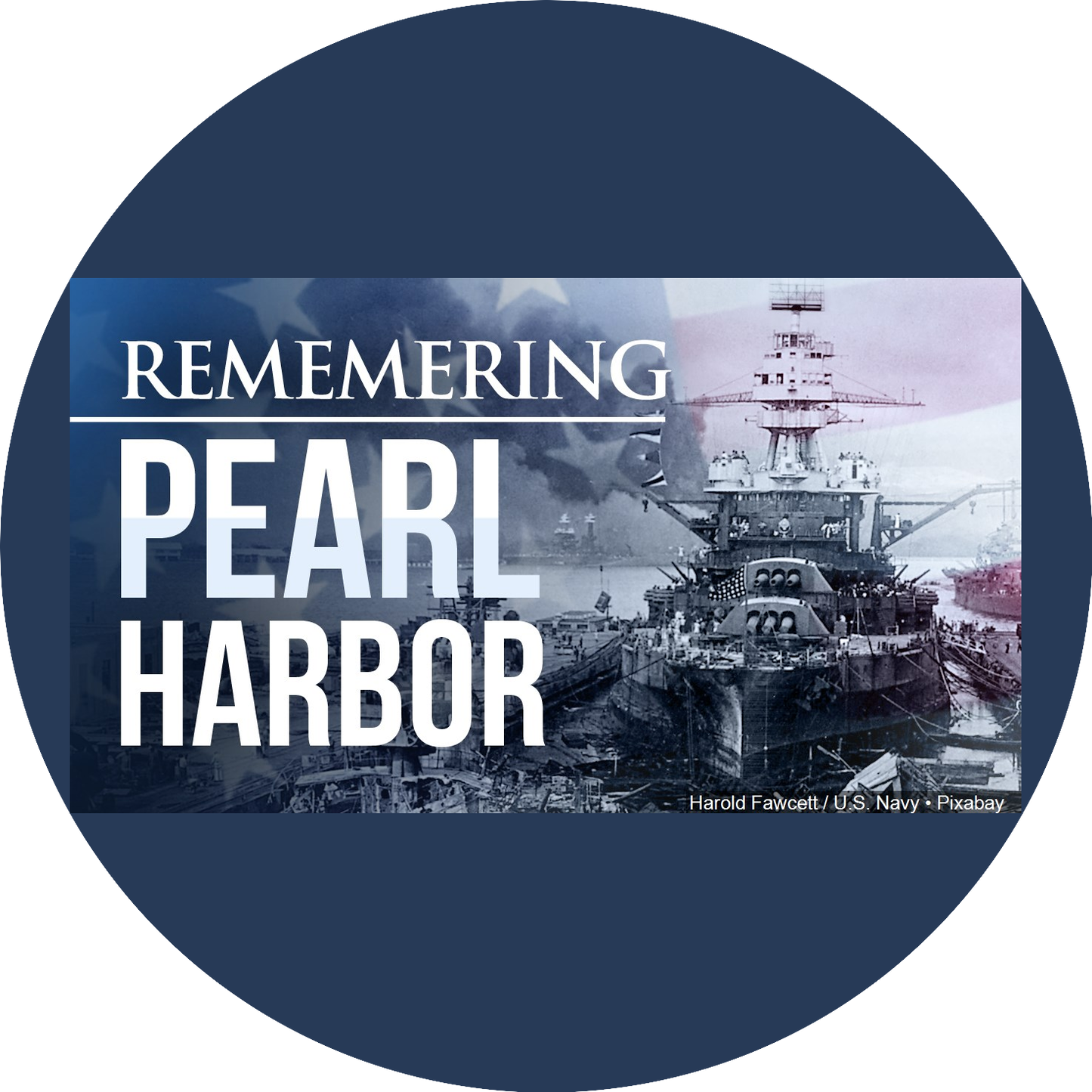 Remembering Pearl Harbor Large Naval Ship Edible Cake Topper Image ABPID55158