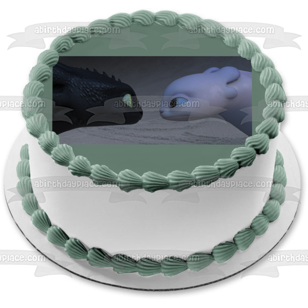 Adorno comestible para tarta de Cómo entrenar a tu dragón, el mundo oculto, desdentado y furia ligera, imagen ABPID00987 