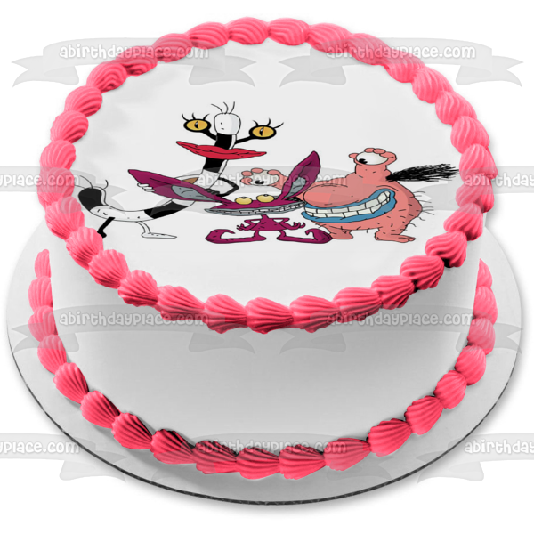 ¡¡¡Aaah!!! Imagen comestible para tarta con diseño de monstruos reales Ickis Oblina Krumm ABPID00994 