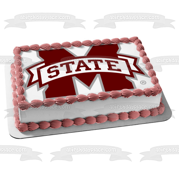 Imagen comestible para tarta con logotipo de Mississippi State Bulldogs de la NCAA ABPID00999 