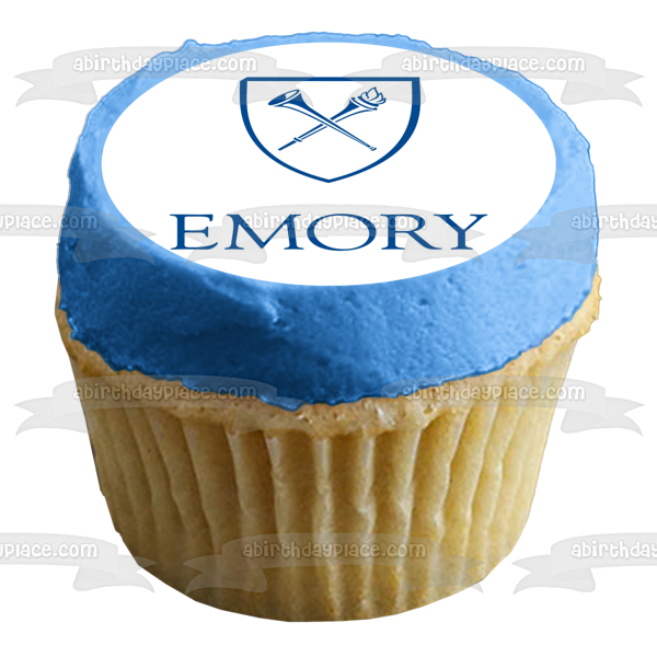 Imagen comestible para decoración de tarta con el logotipo de la Universidad de Emory ABPID01026 