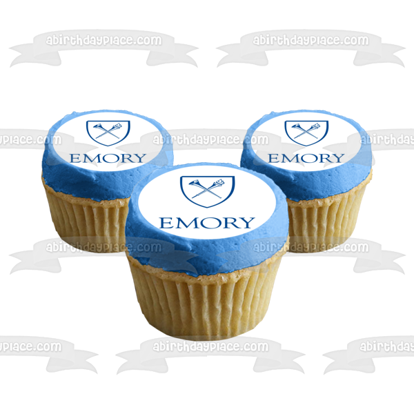 Imagen comestible para decoración de tarta con el logotipo de la Universidad de Emory ABPID01026 