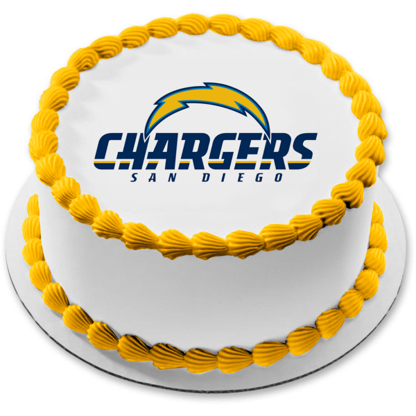 San Diego Chargers Logo NFL Edible Cake Topper Image ABPID01058 – A  Birthday Place